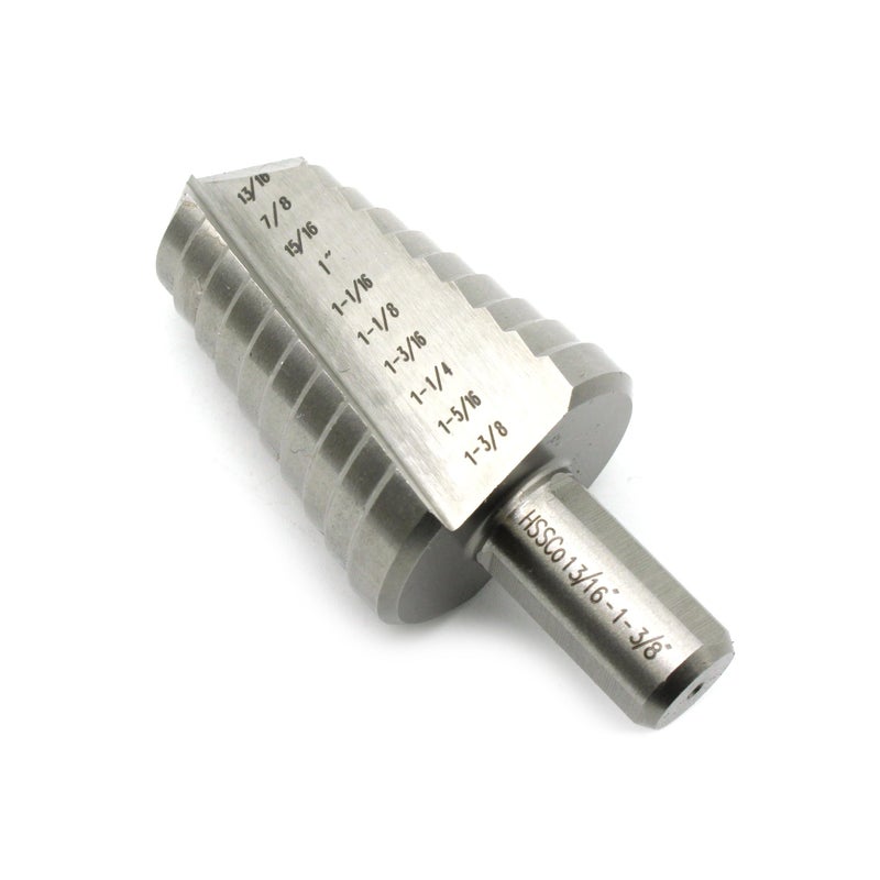 TEMO M35 Cobalt Double Straight Flute Step Drill Unibit, 10 Size From 13/16 Inch To 1-3/8 Inch, 1/2 Inch Shank - Image 2